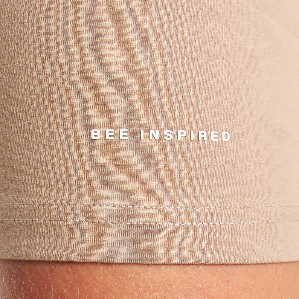 Signatur-T-shirt - varm taupe