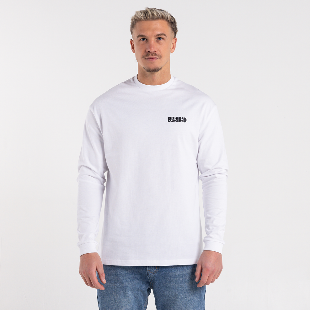 Aguirre Langærmet T-shirt - Hvid/Aqua