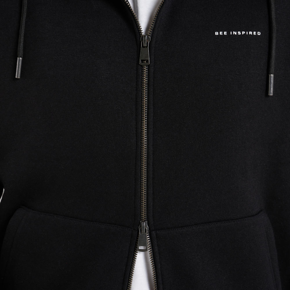 Diallo Zip Hoodie - Sort