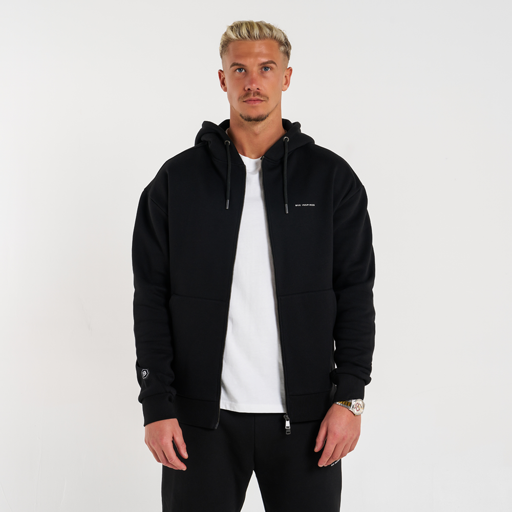 Diallo Zip Hoodie - Sort