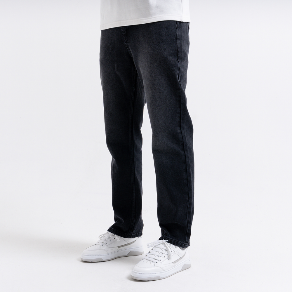 Duro Straight Fit Jeans - Vasket Sort