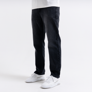 Duro Straight Fit Jeans - Vasket Sort