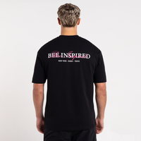 Stach T-shirt - Sort/lyserød