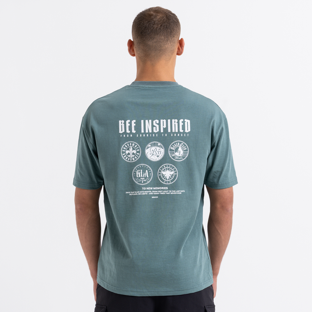 Grealish T-shirt - Teal Dusk