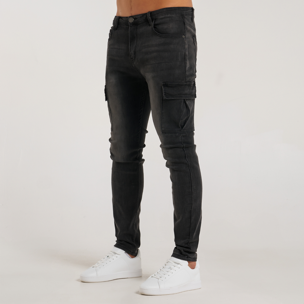 Muric Slim Fit Jeans - vasket sort
