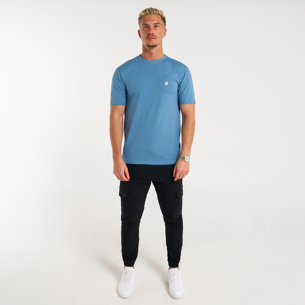 Signatur-T-shirt - Pudderblå