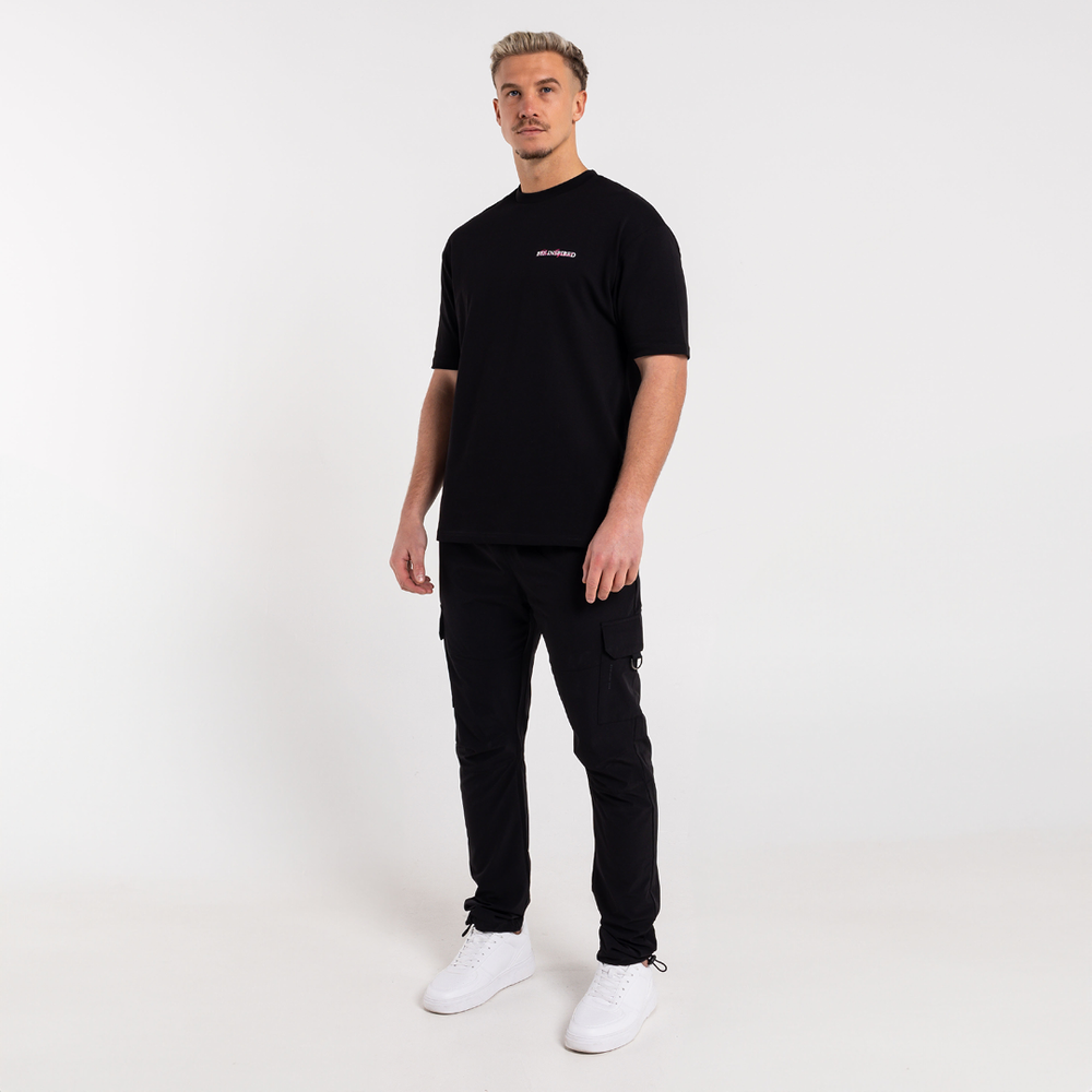 Stach T-shirt - Sort/lyserød