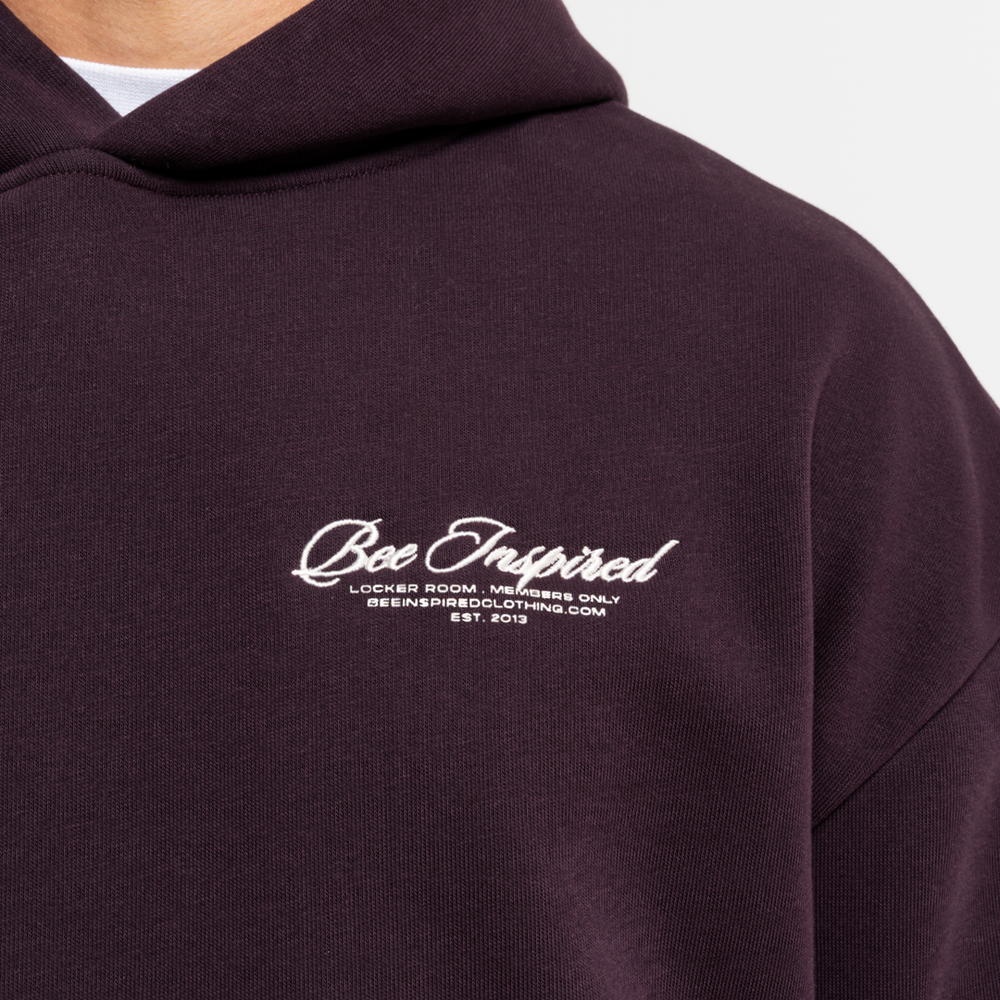 Team hættetrøje - blomme