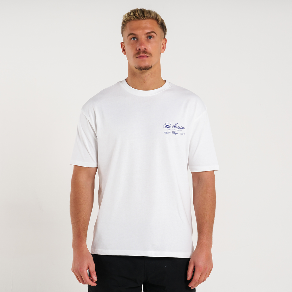 Olise T-Shirt - Weiß/Blau