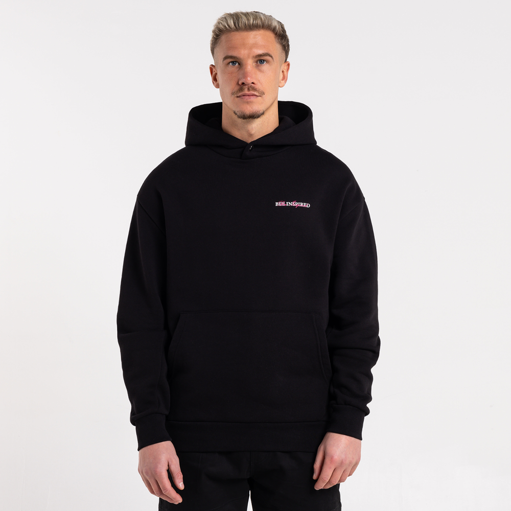 Stach Hoodie - Schwarz/Pink