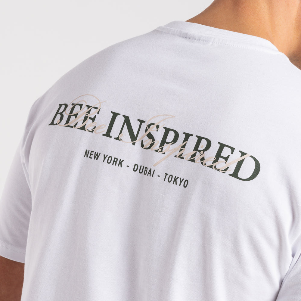 Camiseta Stach - Blanco/Caqui