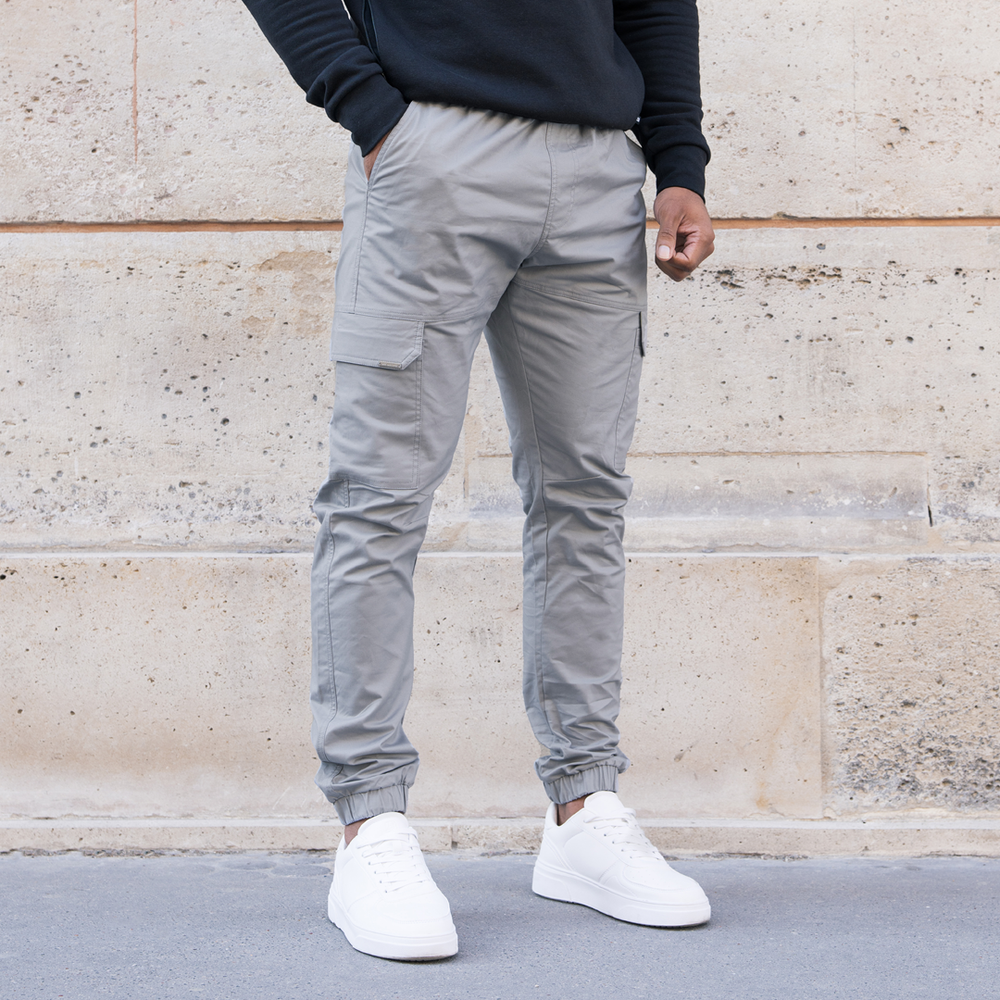 Pantalones cargo Rivero - Gris claro