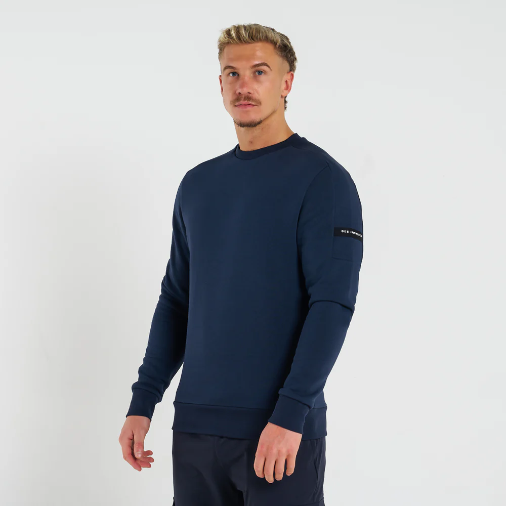 Pull ras du cou Hartley - Bleu marine
