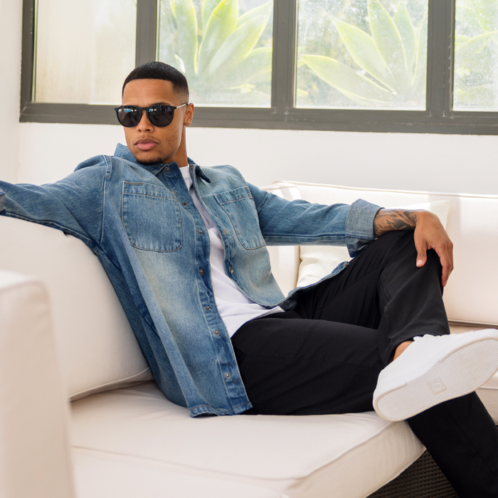 Surchemise Devine - Bleu moyen