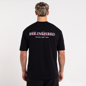 T-Shirt Stach - Noir/Rose