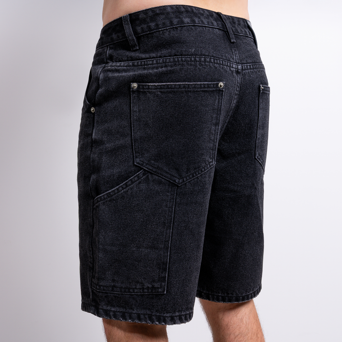 Short en denim Gueye - Noir lavé