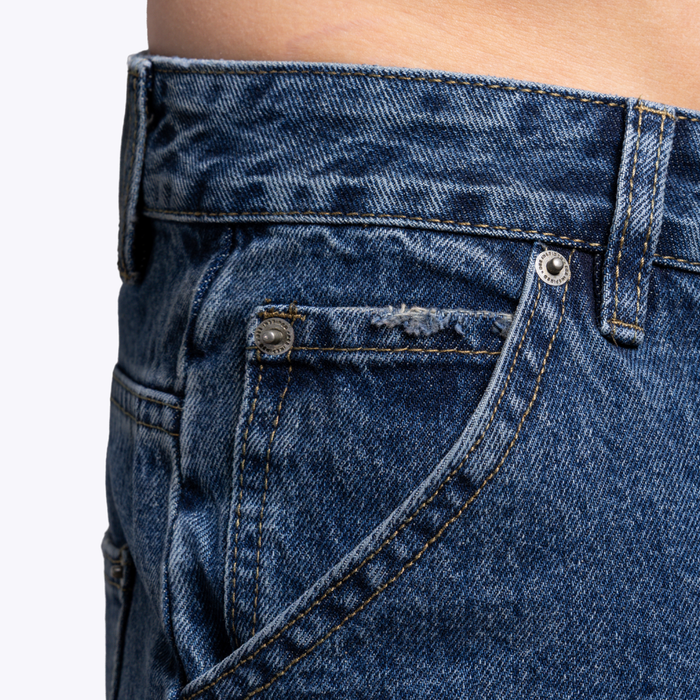 Short en denim Gueye - Bleu moyen