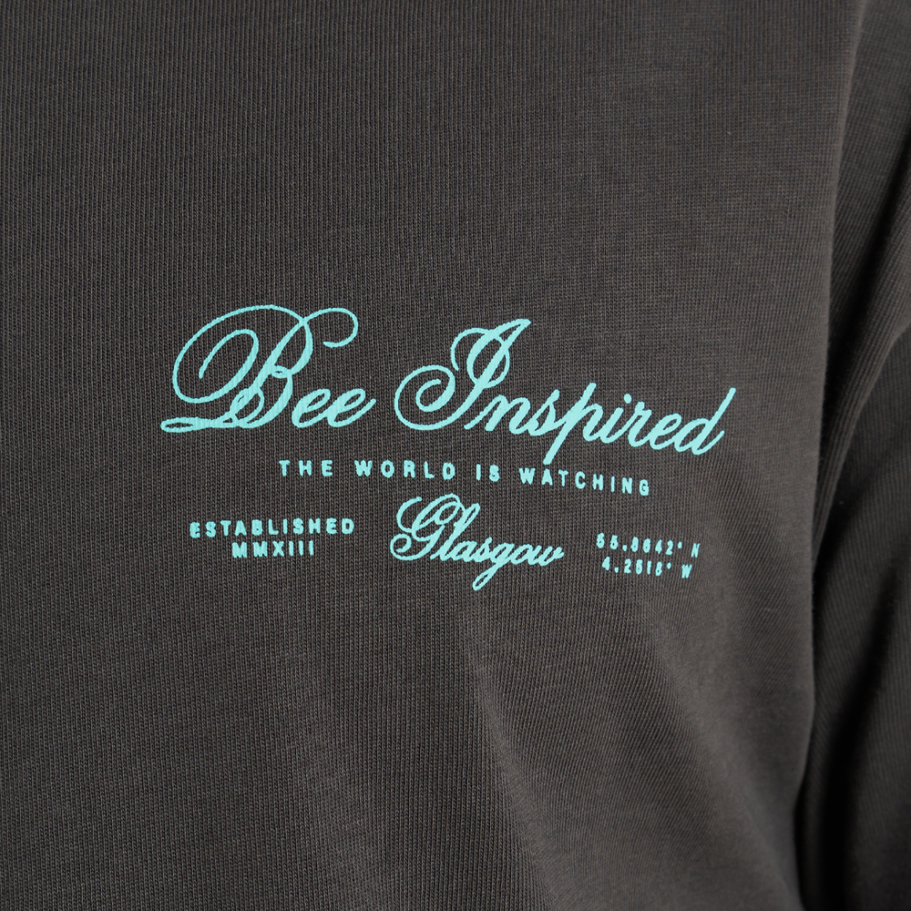 T-shirt Olise - anthracite/turquoise