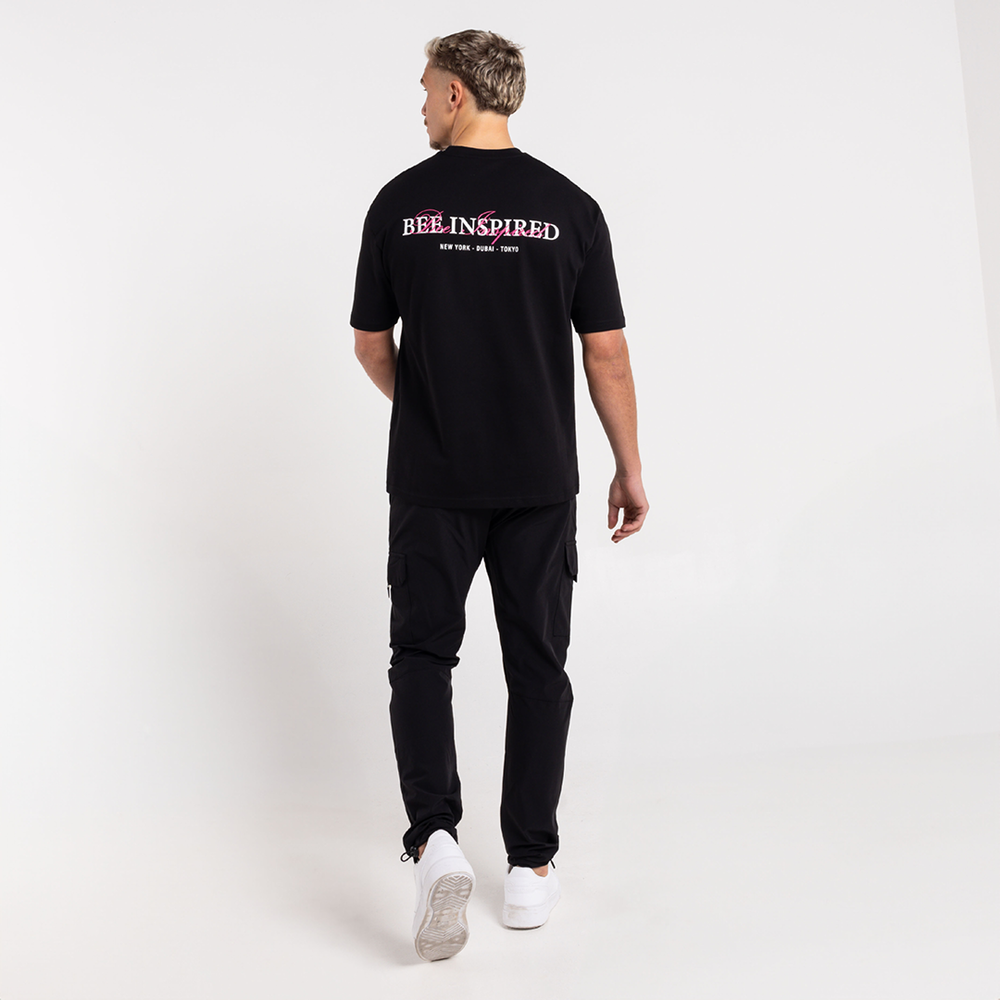 T-Shirt Stach - Noir/Rose