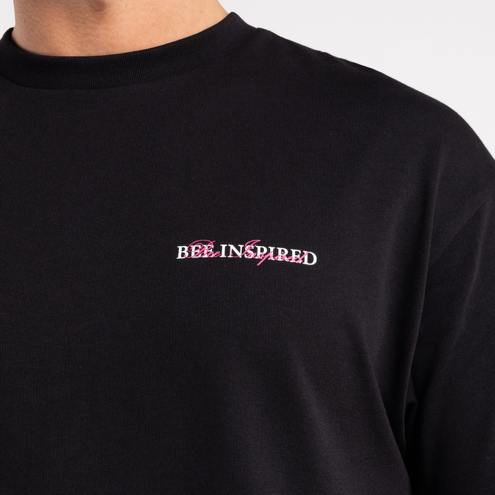 T-Shirt Stach - Noir/Rose