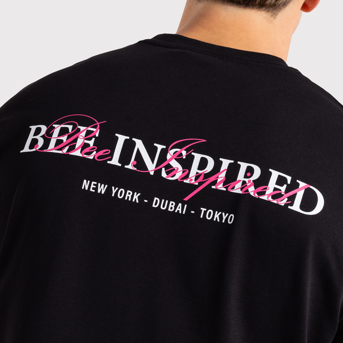 T-Shirt Stach - Noir/Rose