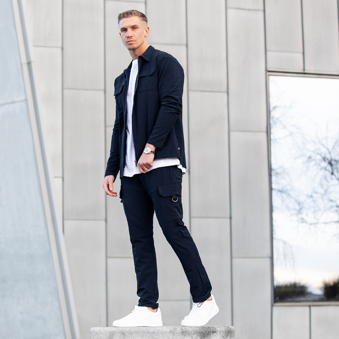 Pantalon cargo Guardiola - Marine foncée