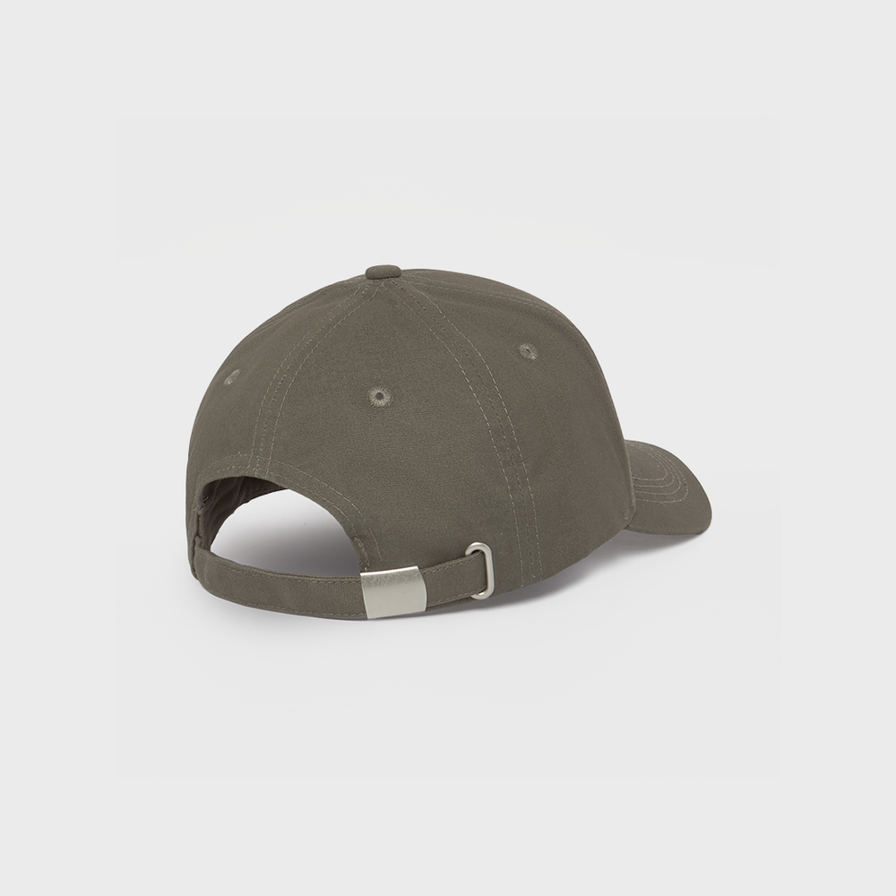 Cap met lineair logo - Khaki