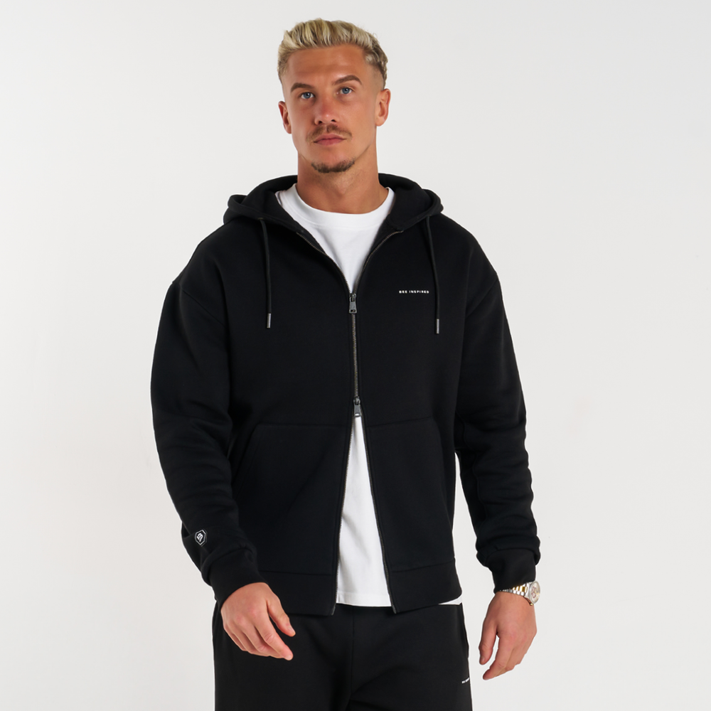 Diallo Zip Hoodie - Zwart