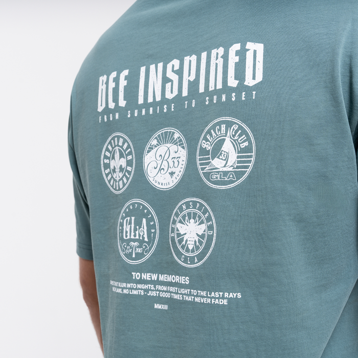 Grealish T-shirt - Teal Dusk