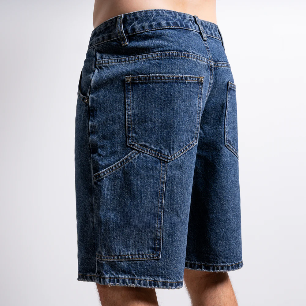 Gueye Denim Kort - Middenblauw