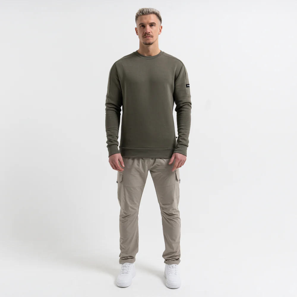 Hartley Crew Trui - Khaki