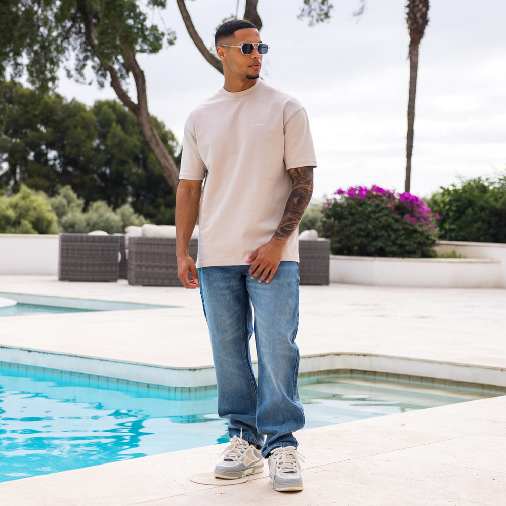 Parkes Relaxed Jean - Halfblauw