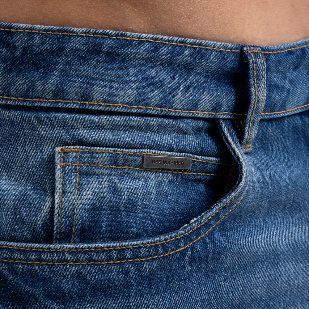 Parkes Relaxed Jean - Halfblauw