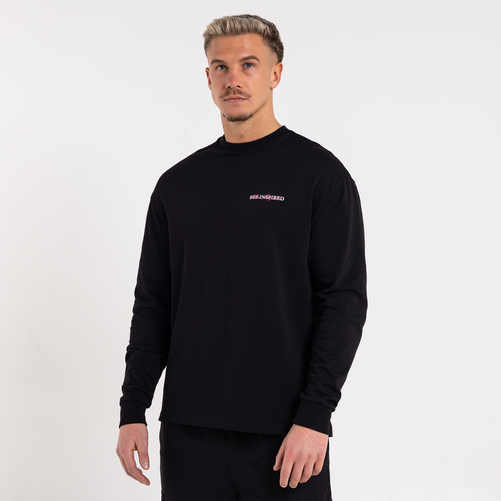 Stach T-shirt met lange mouwen - Zwart/Roze