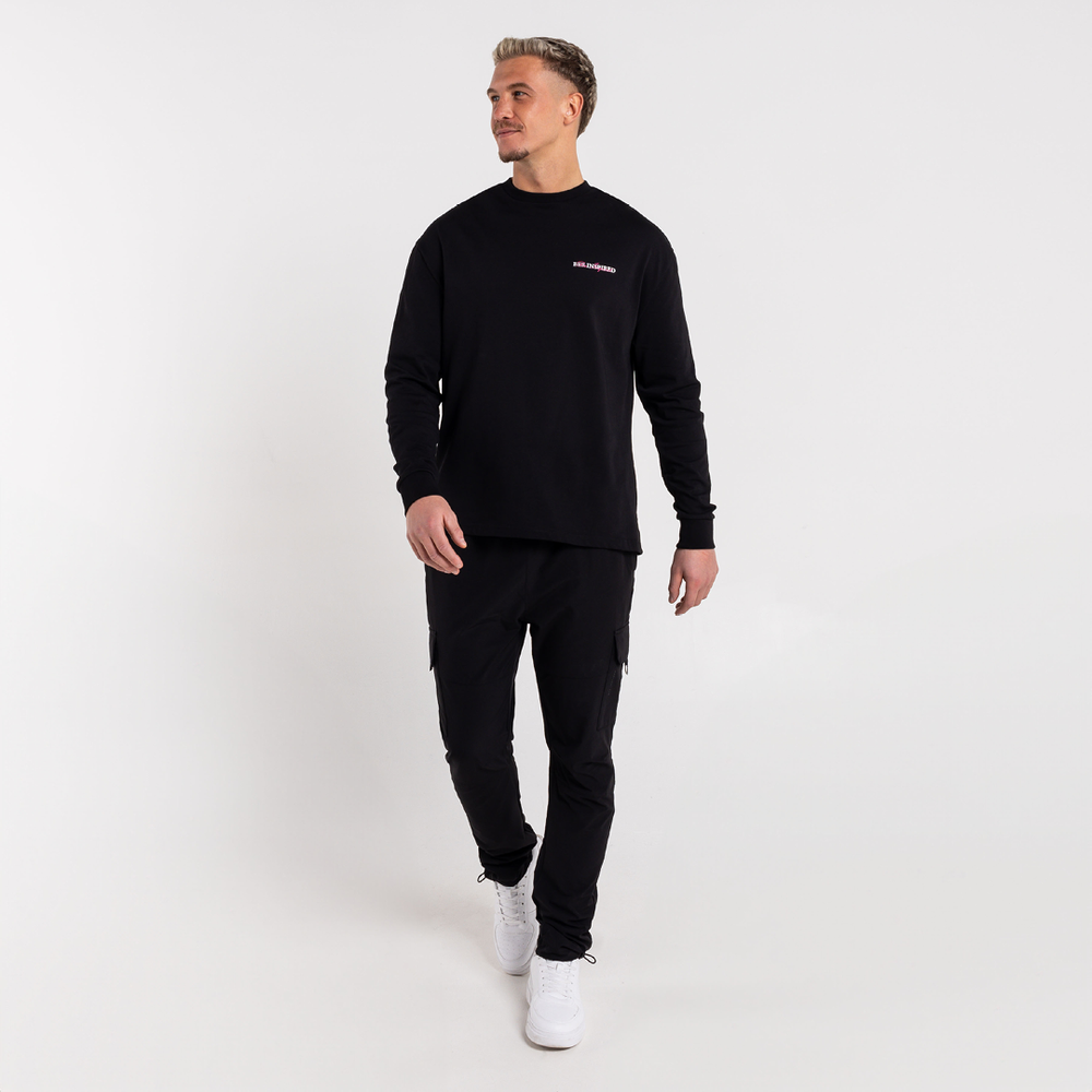 Stach T-shirt met lange mouwen - Zwart/Roze