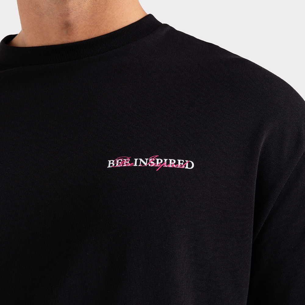 Stach T-shirt met lange mouwen - Zwart/Roze