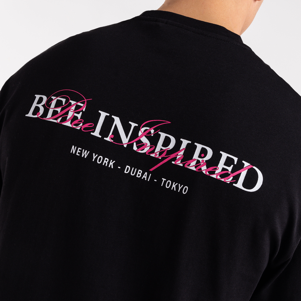 Stach T-shirt met lange mouwen - Zwart/Roze