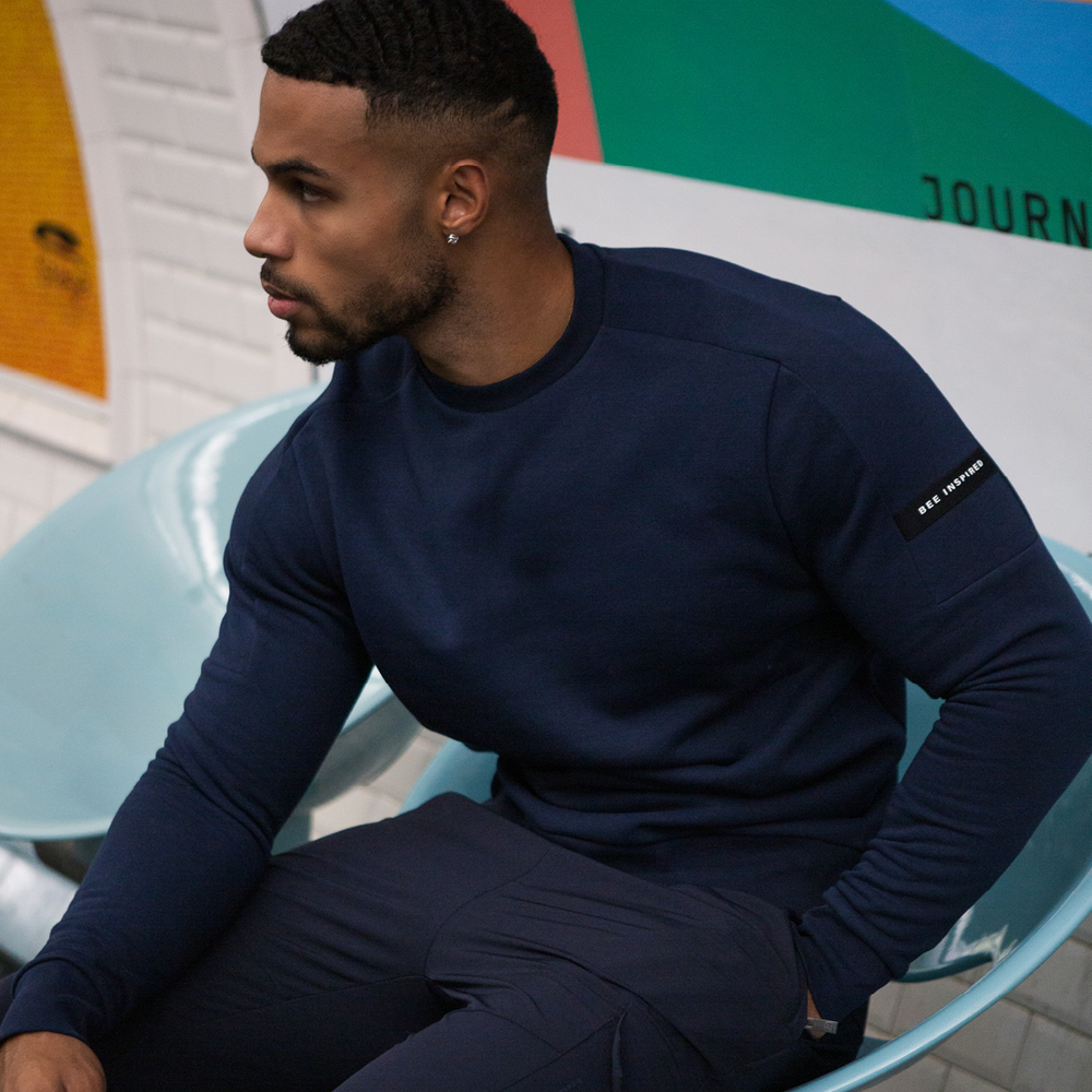 Hartley Crew Trui - Marineblauw