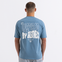 Aguirre T-Shirt - Dusky Blue/White