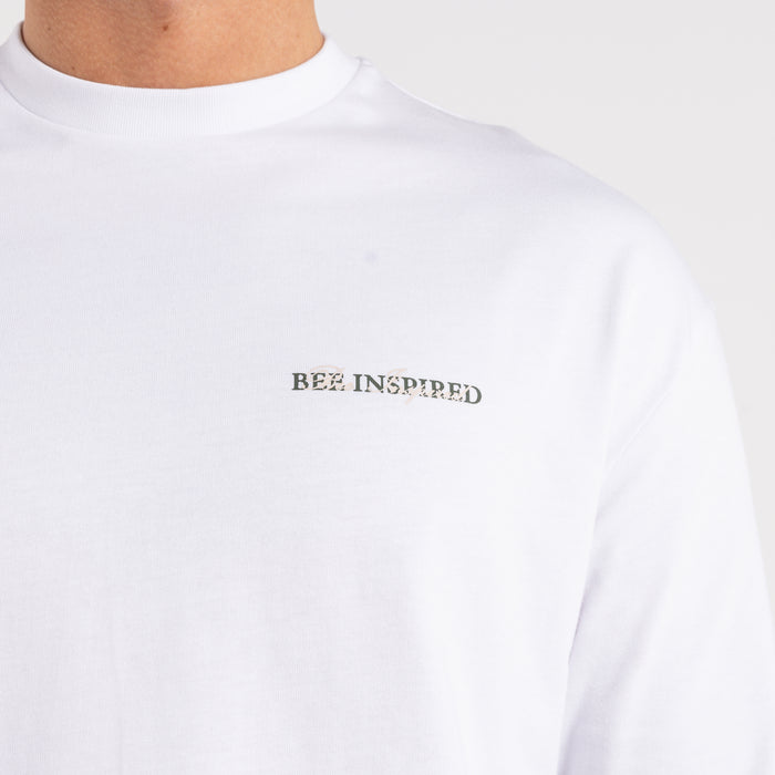 Stach Langærmet T-shirt - Hvid/Khaki