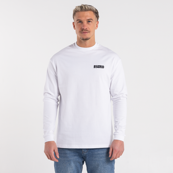 Aguirre Langærmet T-shirt - Hvid/Aqua