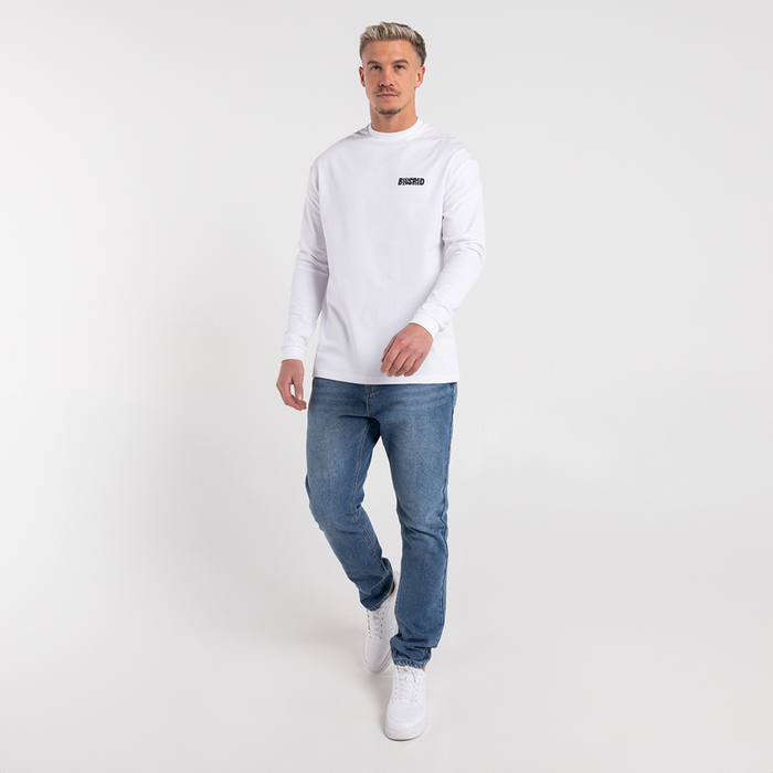 Aguirre Langærmet T-shirt - Hvid/Aqua