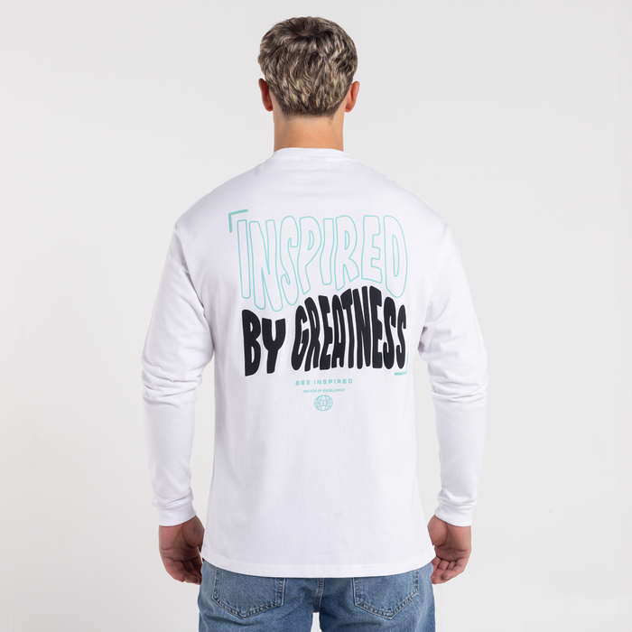 Aguirre Langærmet T-shirt - Hvid/Aqua