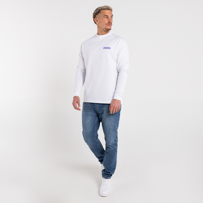 Aguirre Langærmet T-shirt - Hvid/lilla