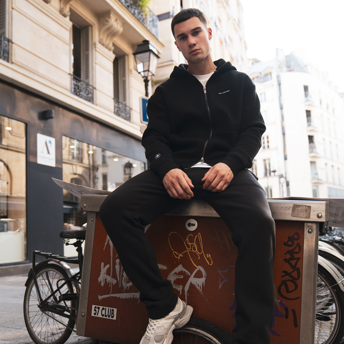 Diallo Zip Hoodie - Sort