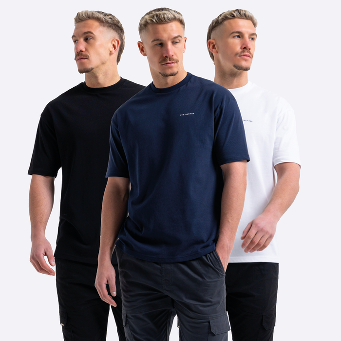 MacKenna T-Shirt Triple Pack - Navy/Sort/Hvid