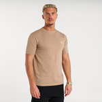 Signatur-T-shirt - varm taupe