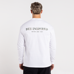 Stach Long Sleeve T-Shirt - Weiß/Khaki