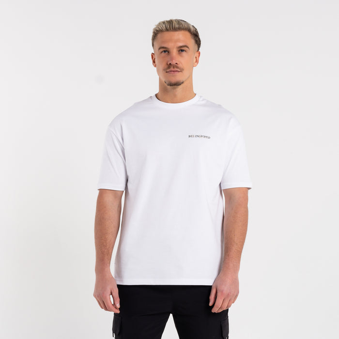 Camiseta Stach - Blanco/Caqui