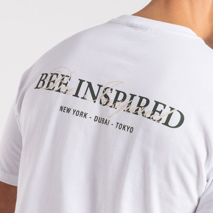 Camiseta Stach - Blanco/Caqui
